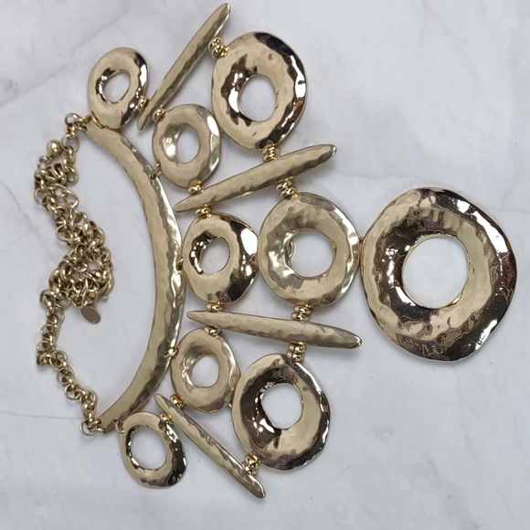 Chico's Hammered Goldtone Collar Necklace - Picture 5 of 5